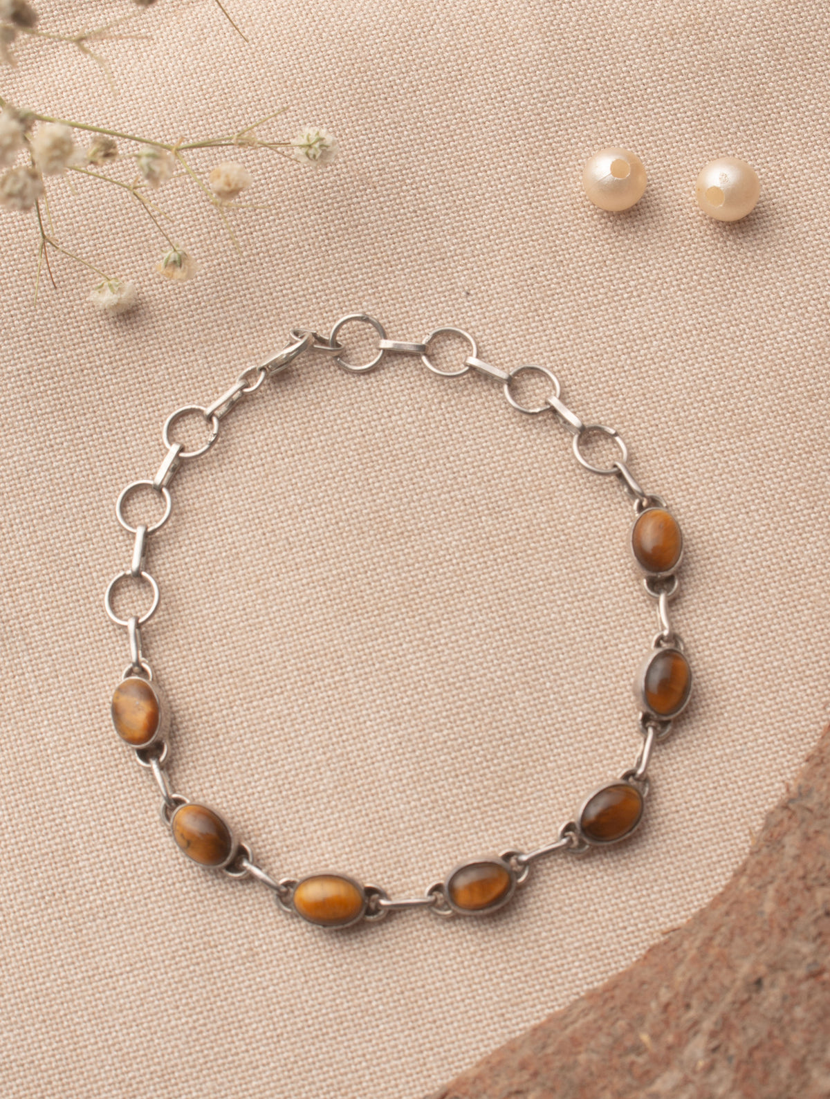 Silver Tiger Eye Bracelet