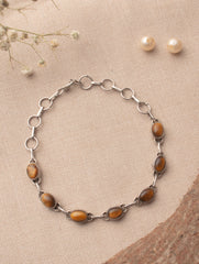 Silver Tiger Eye Bracelet