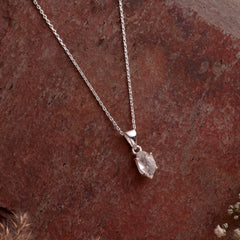 925 Sterling Silver Quartz Pendant chain for Women | Authentic Silver Jewelry | Handcrafted Elegant Gift