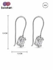 Piyal – AD Zircon Silver Drop Earrings