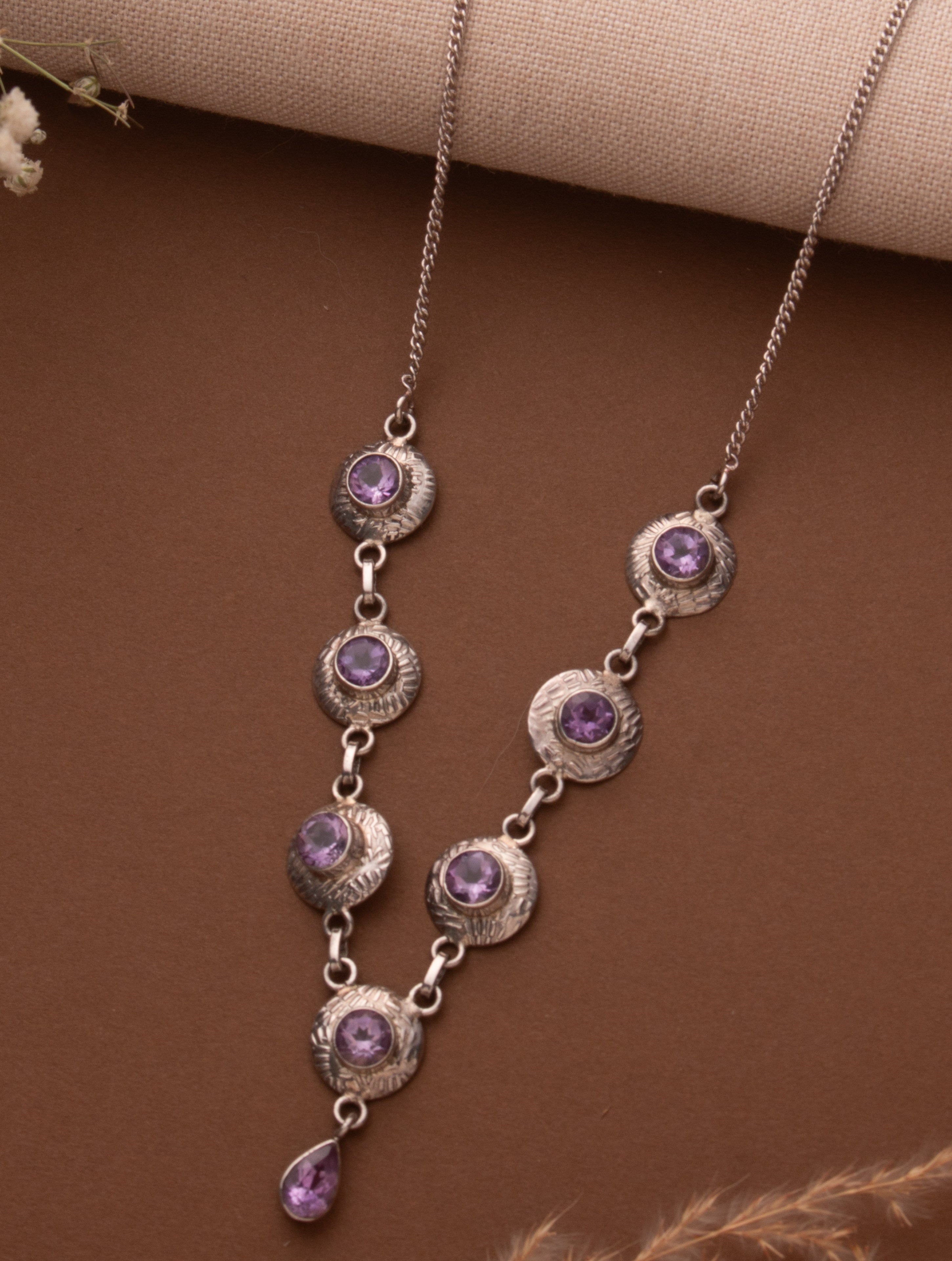 amethyst necklace women