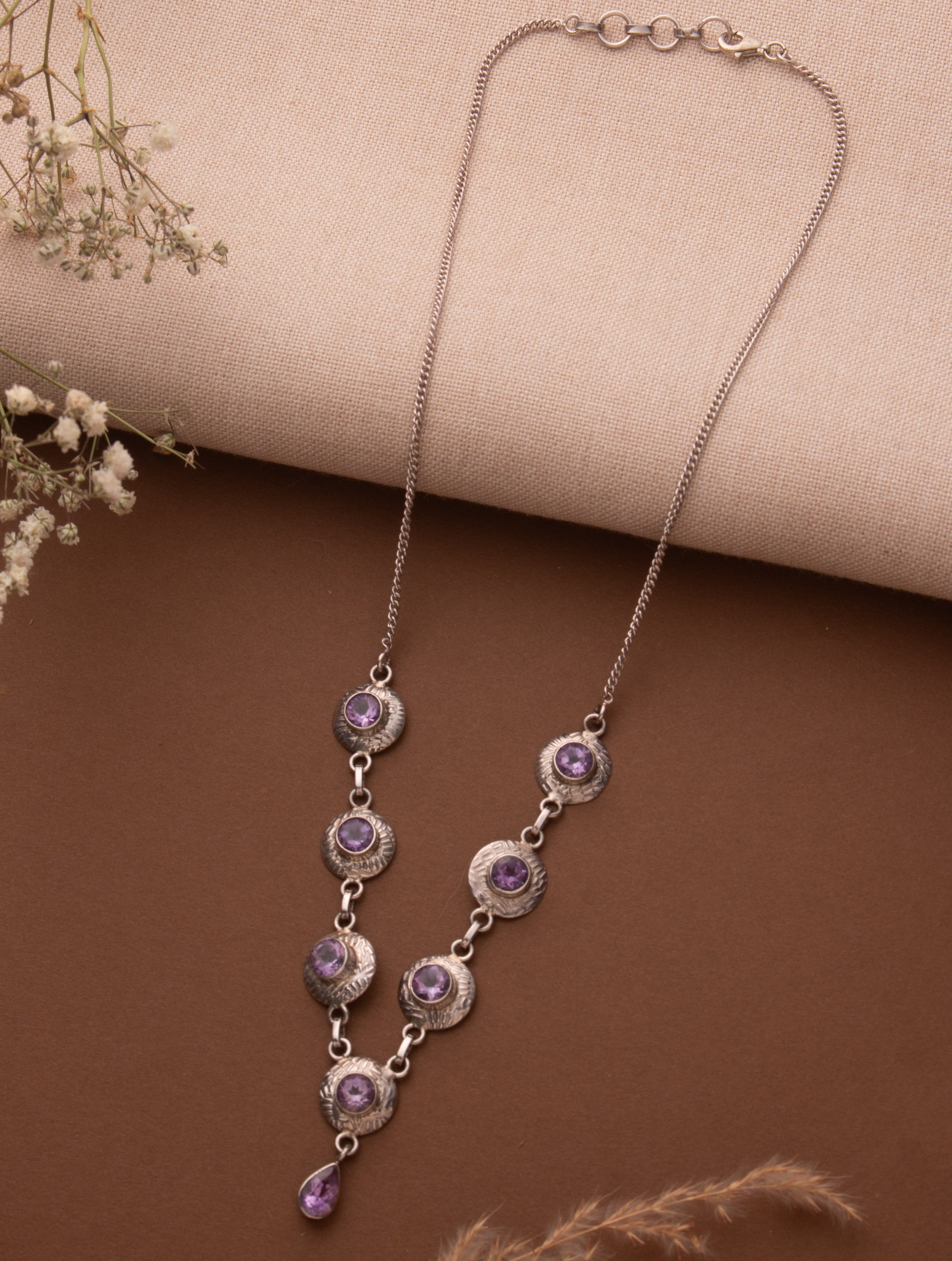 amethyst necklace women
