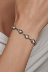 925 Sterling Silver Green Amethyst Gemstone Bracelet for Women & Girls
