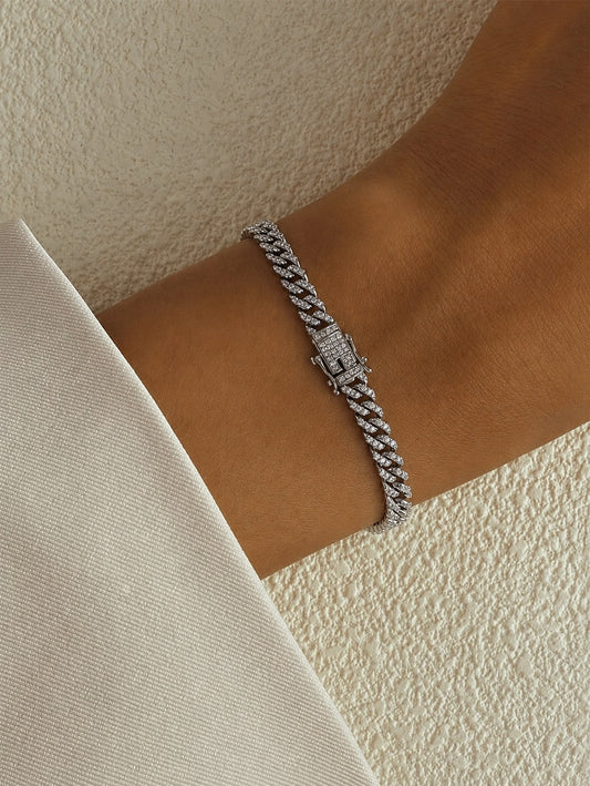 925 Sterling Silver Cubic Zirconia Tennis Bracelet for Women & Girls