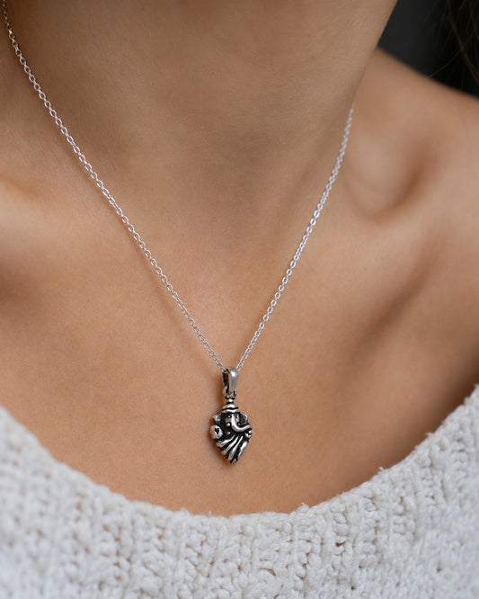 925 Sterling Silver Handmade Ganesha Pendant for Mens and Womens