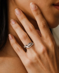 925 Sterling Silver Flying Bird Ring for Women with Handmade Design